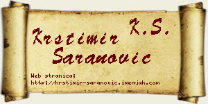 Krstimir Šaranović vizit kartica